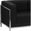 image:imageFlash Furniture Hercules Imagination Series Contemporary Black LeatherSoft Loveseat with Encasing FrameBlack