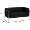 image:imageFlash Furniture Hercules Imagination Series Contemporary Black LeatherSoft Loveseat with Encasing FrameBlack