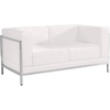 image:imageFlash Furniture Hercules Imagination Series Contemporary Black LeatherSoft Loveseat with Encasing FrameMelrose White