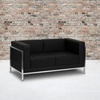 image:imageFlash Furniture Hercules Imagination Series Contemporary Black LeatherSoft Loveseat with Encasing FrameBlack