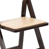 image:imageFlash Furniture Hercules Series Chocolate Wood Folding Chair with Vinyl Padded Seat XF2903CHOCWOODGG