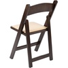 image:imageFlash Furniture Hercules Series Chocolate Wood Folding Chair with Vinyl Padded Seat XF2903CHOCWOODGG