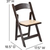 image:imageFlash Furniture Hercules Series Chocolate Wood Folding Chair with Vinyl Padded Seat XF2903CHOCWOODGG