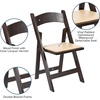 image:imageFlash Furniture Hercules Series Chocolate Wood Folding Chair with Vinyl Padded Seat XF2903CHOCWOODGG