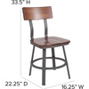 image:imageFlash Furniture Wood Restaurant Chair Rustic Walnut