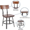 image:imageFlash Furniture Wood Restaurant Chair Rustic Walnut