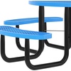 image:imageFlash Furniture Commercial 46 Round Wheelchair Accessible Metal Outdoor Picnic Table  Blue