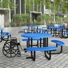 image:imageFlash Furniture Commercial 46 Round Wheelchair Accessible Metal Outdoor Picnic Table  Blue