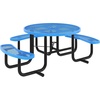 image:imageFlash Furniture Commercial 46 Round Wheelchair Accessible Metal Outdoor Picnic Table  Blue