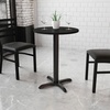 image:imageFlash Furniture 24 Round Table and 22x22 XBase WalnutBlack