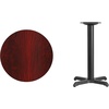 image:imageFlash Furniture 24 Round Table and 22x22 XBase WalnutMahogany