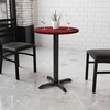 image:imageFlash Furniture 24 Round Table and 22x22 XBase WalnutMahogany