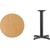 image:imageFlash Furniture 24 Round Table and 22x22 XBase WalnutNatural