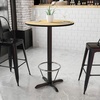 image:imageFlash Furniture 30 Round Table and 22x22 XBase with Footring MahoganyNatural
