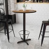 image:imageFlash Furniture 30 Round Table and 22x22 XBase with Footring MahoganyWalnut