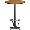 image:imageFlash Furniture 30 Round Table and 22x22 XBase with Footring MahoganyNatural