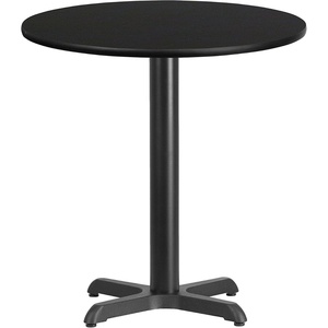 image:imageFlash Furniture 24 Round Table and 22x22 XBase WalnutBlack