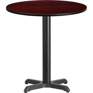 image:imageFlash Furniture 24 Round Table and 22x22 XBase WalnutMahogany