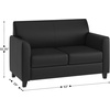 image:imageFlash Furniture Hercules LeatherSoft Loveseat BlackBlack
