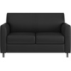 image:imageFlash Furniture Hercules LeatherSoft Loveseat BlackBlackChrome Legs