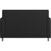 image:imageFlash Furniture Hercules LeatherSoft Loveseat BlackBlackChrome Legs