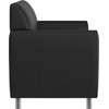 image:imageFlash Furniture Hercules LeatherSoft Loveseat BlackBlackChrome Legs