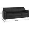 image:imageFlash Furniture Hercules LeatherSoft Sofa NavyBlackChrome Legs