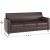 image:imageFlash Furniture Hercules LeatherSoft Sofa NavyBrownChrome Legs