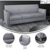 image:imageFlash Furniture Hercules LeatherSoft Sofa NavyGrayChrome Legs
