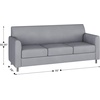 image:imageFlash Furniture Hercules LeatherSoft Sofa NavyGrayChrome Legs