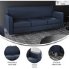 image:imageFlash Furniture Hercules LeatherSoft Sofa NavyNavyChrome Legs
