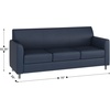 image:imageFlash Furniture Hercules LeatherSoft Sofa NavyNavyChrome Legs