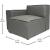 image:imageFlash Furniture Sectional Left Chair Module GrayDark Gray