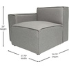 image:imageFlash Furniture Sectional Left Chair Module GrayGrey