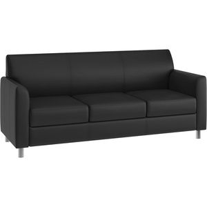 image:imageFlash Furniture Hercules LeatherSoft Sofa NavyBlackChrome Legs