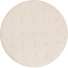 image:imageFlash Furniture 34 Round Cotton Linen Tufted Ottoman BlackBeige