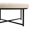 image:imageFlash Furniture 34 Round Cotton Linen Tufted Ottoman BlackBeige
