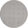 image:imageFlash Furniture 34 Round Cotton Linen Tufted Ottoman BlackGrey