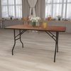 image:imageFlash Furniture 5 ft Folding Clear Coat Rectangular Banquet Table Clear