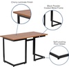 image:imageFlash Furniture Cherry Computer Desk with Black Metal Frame