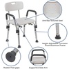 image:imageFlash Furniture HERCULES Series 300 Lb Capacity Adjustable White Bath amp Shower Chair with Depth Adjustable Back