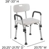 image:imageFlash Furniture HERCULES Series 300 Lb Capacity Adjustable White Bath amp Shower Chair with Depth Adjustable Back