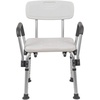 image:imageFlash Furniture HERCULES Series 300 Lb Capacity Adjustable White Bath amp Shower Chair with Depth Adjustable Back