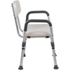 image:imageFlash Furniture HERCULES Series 300 Lb Capacity Adjustable White Bath amp Shower Chair with Depth Adjustable Back