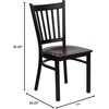 image:imageFlash Furniture Hercules Vertical Back Restaurant Chair Mahogany 4Pack