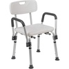 image:imageFlash Furniture HERCULES Series 300 Lb Capacity Adjustable White Bath amp Shower Chair with Depth Adjustable Back