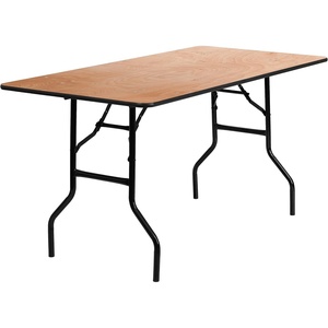 image:imageFlash Furniture 5 ft Folding Clear Coat Rectangular Banquet Table Clear