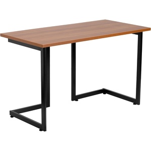 image:imageFlash Furniture Cherry Computer Desk with Black Metal Frame