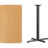 image:imageFlash Furniture 42x24 Rectangular Table and 235x295 XBase BlackNatural