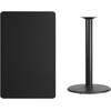 image:imageFlash Furniture 48x30 Rectangular Table and 24 Round Base NaturalBlack